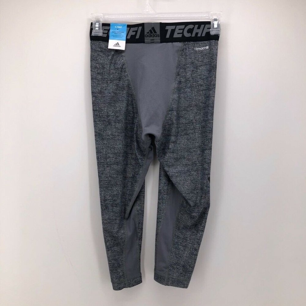 Adidas Climachill Mens 3/4 Tights Gray TechFit L - Picture 4 of 11